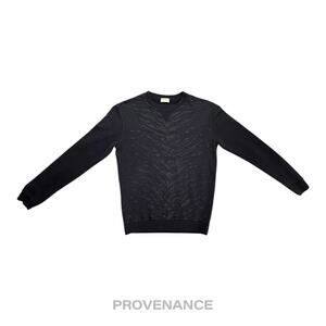 🔴  Saint Laurent Paris SLP Crewneck- Black Tiger Stripe
